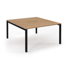 Load image into Gallery viewer, Connection 1400 Beech Black Bench Desk