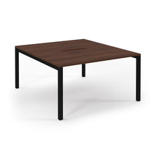 Load image into Gallery viewer, Connection 1400 Walnut Black Bench Desk