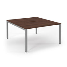 Load image into Gallery viewer, Connection 1400 Walnut Silver Bench Desk