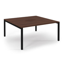 Load image into Gallery viewer, Connection 1600 Walnut Black Bench Desk