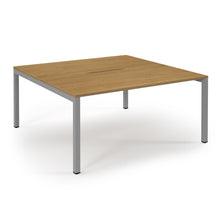 Load image into Gallery viewer, Connection 1600 Oak Silver Bench Desk