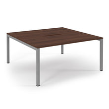 Load image into Gallery viewer, Connection 1600 Walnut Silver Bench Desk
