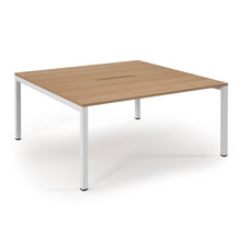 Load image into Gallery viewer, Connection 1600 Beech White Bench Desk