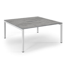 Load image into Gallery viewer, Connection 1600 Grey Oak Silver Bench Desk