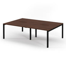 Load image into Gallery viewer, Connection 2400 Walnut Black Bench Desk