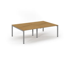 Load image into Gallery viewer, Connection 2400 Oak Silver Bench Desk