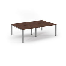Load image into Gallery viewer, Connection 2400 Walnut Silver Bench Desk