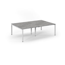 Load image into Gallery viewer, Connection 2400 Grey Oak Silver Bench Desk