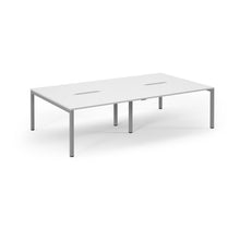 Load image into Gallery viewer, Connection 2800 White Silver Bench Desk