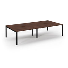 Load image into Gallery viewer, Connection 3200 Walnut Black Bench Desk
