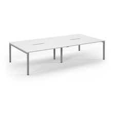 Load image into Gallery viewer, Connection 3200 White Silver Bench Desk