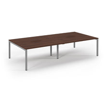 Load image into Gallery viewer, Connection 3200 Walnut Silver Bench Desk