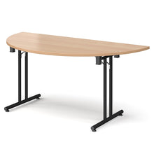 Load image into Gallery viewer, Profold 1600 Black Beech Semi Circle Folding Desk