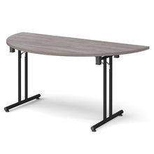Load image into Gallery viewer, Profold 1600 Black Grey Oak Semi Circle Folding Desk