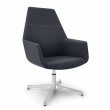 Load image into Gallery viewer, Vela Synthetic Leather Office Chair Without Wheels (Night Blue)