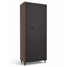 Load image into Gallery viewer, Vero Full Height Storage Cabinet in Eucalyptus and Shadow Grey finish with Grey Legs