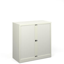 Load image into Gallery viewer, White Tambour Cabinet 1000mm