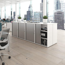 Load image into Gallery viewer, Wooden Tambour Unit Office Room Shot