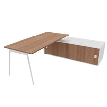Load image into Gallery viewer, Symphony 180 Corner Desk American Walnut & White