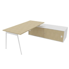 Load image into Gallery viewer, Symphony 180 Corner Desk Oak & White