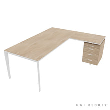 Load image into Gallery viewer, Auren 200 Corner Desk Right Hand Elm & White