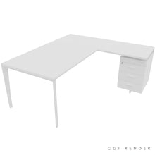 Load image into Gallery viewer, Auren 180 Corner Desk Right Hand White
