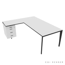 Load image into Gallery viewer, Auren 200 Corner Desk Left Hand White & Grey