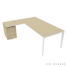 Load image into Gallery viewer, Auren 200 Corner Desk Left Hand Oak & Grey
