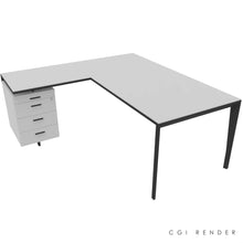Load image into Gallery viewer, Auren 180 Corner Desk Left Hand Grey & Shadow Grey