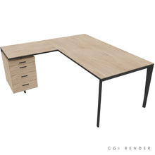 Load image into Gallery viewer, Auren 180 Corner Desk Left Hand Elm & Grey