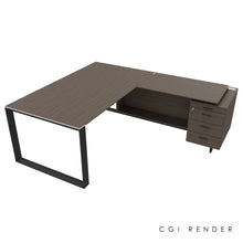 Load image into Gallery viewer, Bossi Corner Desk 190 Right Hand Eucalyptus & Shadow Grey