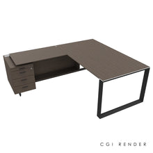 Load image into Gallery viewer, Bossi Corner Desk 190 Left Hand Eucalyptus & Shadow Grey