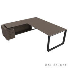 Load image into Gallery viewer, Bossi Corner Desk 230 Left Hand Eucalyptus & Shadow Grey