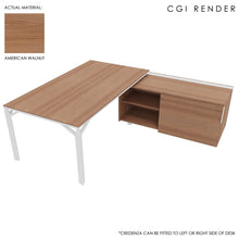 Load image into Gallery viewer, Maya 189cm Corner Desk American Walnut with White Legs