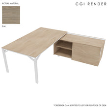 Load image into Gallery viewer, Maya 189cm Corner Desk Elm with White Legs