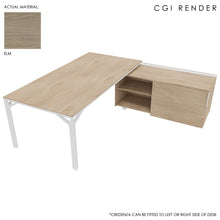 Load image into Gallery viewer, Maya 209cm Corner Desk Elm with White Legs