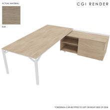 Load image into Gallery viewer, Maya 229cm Corner Desk Elm with White Legs