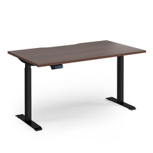 Load image into Gallery viewer, Alta Electric Height Adjustable Desk in Walnut Finish with Black Legs