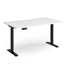 Load image into Gallery viewer, Alta Electric Height Adjustable Desk in White Finish with Black Legs