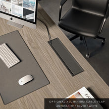 Load image into Gallery viewer, Optional Aluminium Desktop Cable Flap in Grey, Silver or White