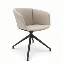 Load image into Gallery viewer, Rune Desk Chair (No Wheels), Anthracite Base with Beige Fabric