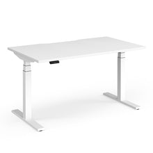 Load image into Gallery viewer, Spire Height Adjustable Desk in White Finish with White Legs