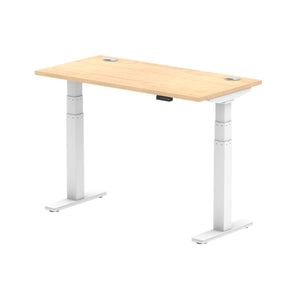White and Maple Desk Stand Up