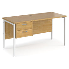 Load image into Gallery viewer, Maestro Study Desk with Storage Oak &amp; White 
