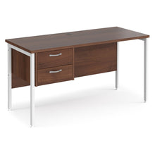Load image into Gallery viewer, Maestro Study Desk with Storage Walnut &amp; White 

