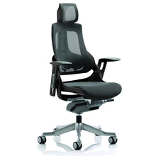 Load image into Gallery viewer, Adaptive Black Mesh Ergonomic Chair Front Angle
