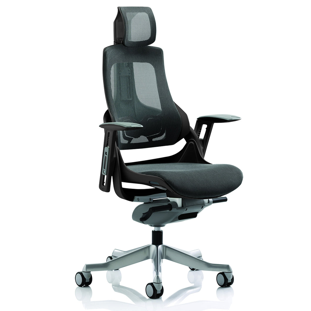 Adaptive Black Mesh Ergonomic Chair Front Angle