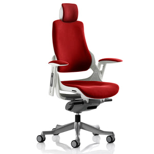 Adaptive Ergo Chair White and Bergamot Cherry Front