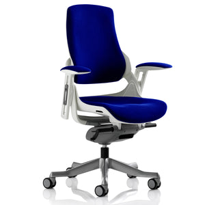 Adaptive White and Stelvia Blue Ergo Chair No Headrest