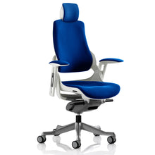 Load image into Gallery viewer, Adaptive Ergo Chair White and Stelvia Blue Front
